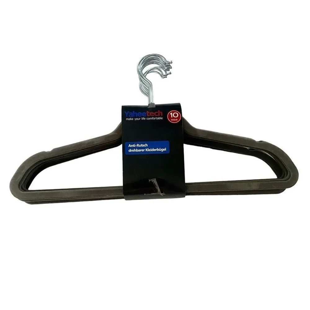 NEW Set 10 Gray Velvet Slim Clothes Hangers